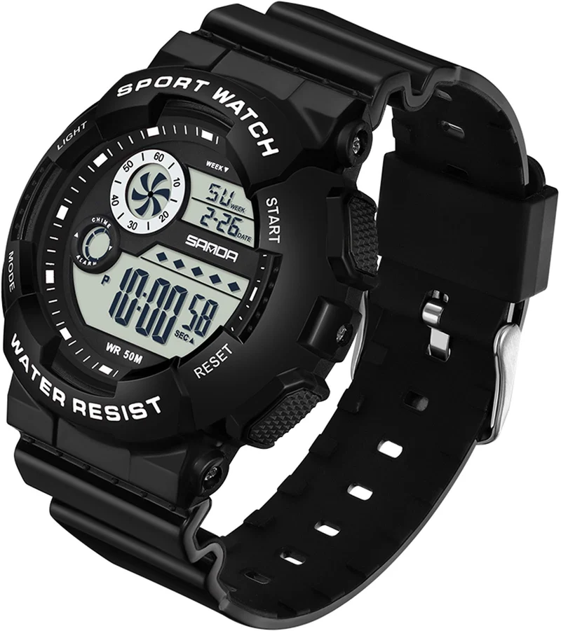 Findtiome Digital Watch Womens Sport Waterproof Watches for Women with Alarm Stopwatch Hourly Chime LED Display -6114