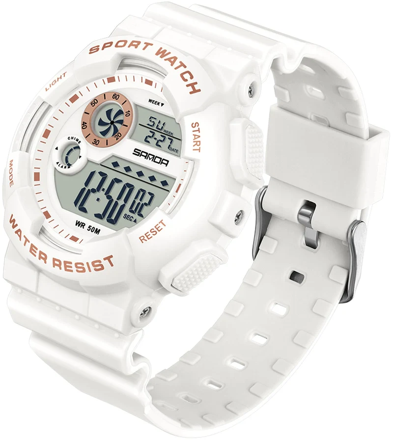 Findtiome Digital Watch Womens Sport Waterproof Watches for Women with Alarm Stopwatch Hourly Chime LED Display -6114