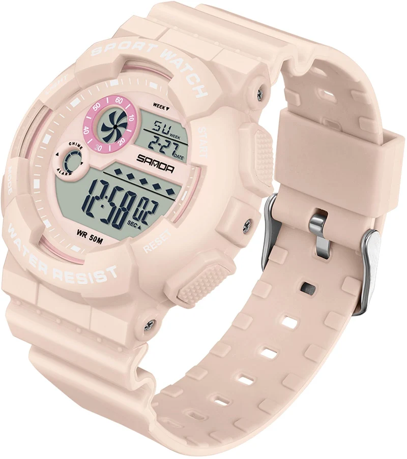 Findtiome Digital Watch Womens Sport Waterproof Watches for Women with Alarm Stopwatch Hourly Chime LED Display -6114