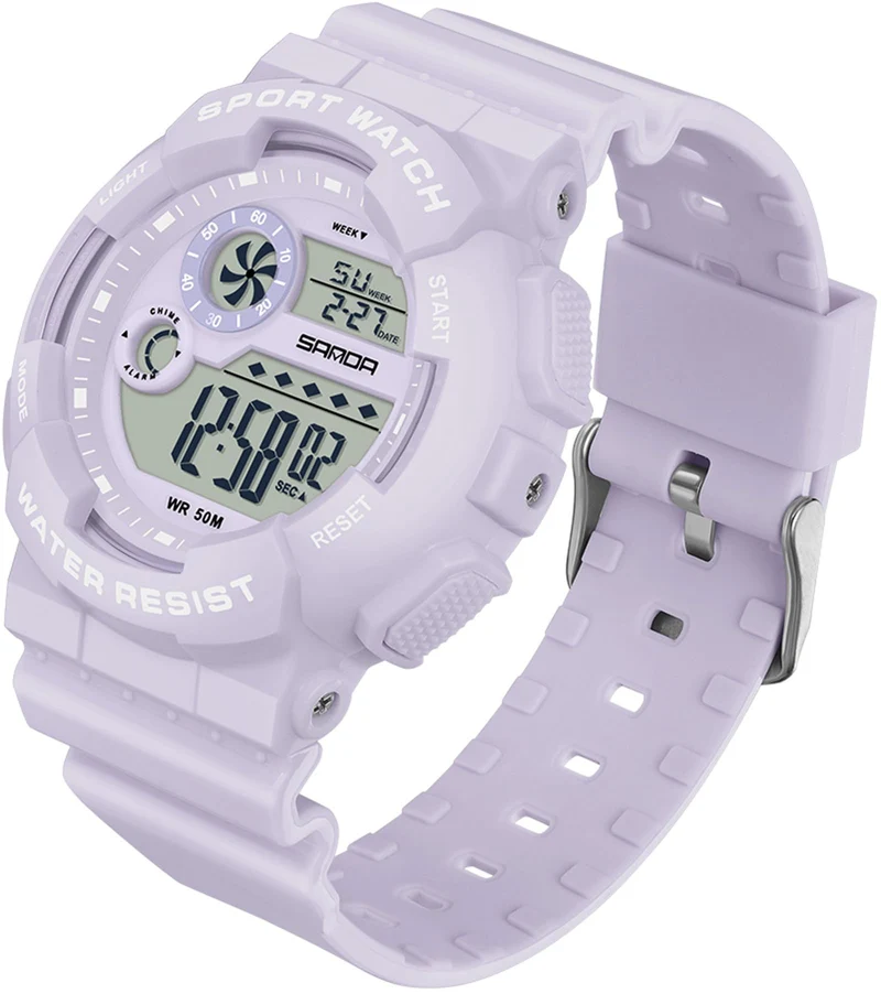 Findtiome Digital Watch Womens Sport Waterproof Watches for Women with Alarm Stopwatch Hourly Chime LED Display -6114