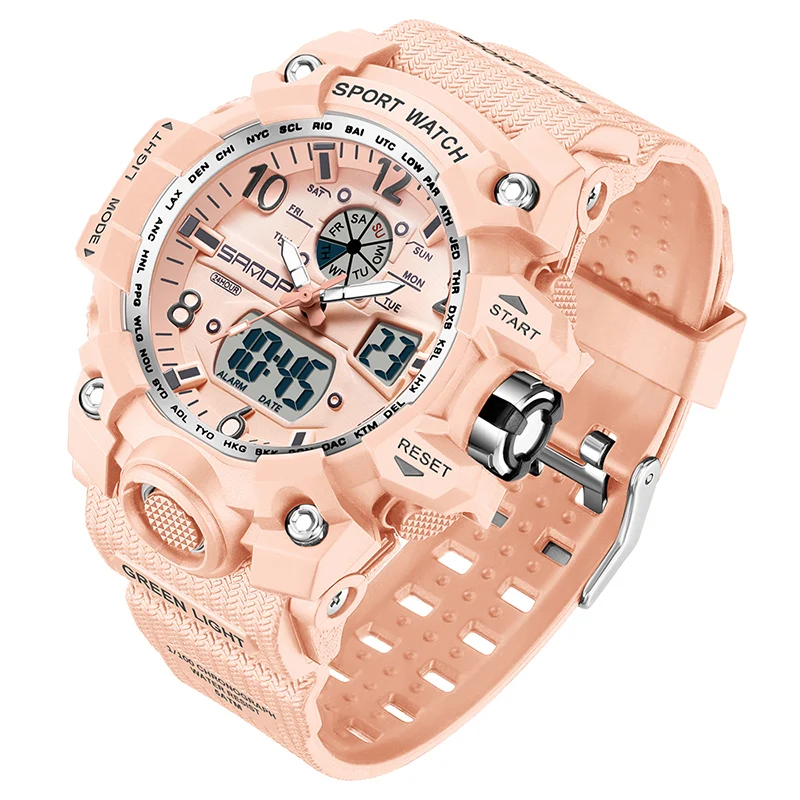 Findtime Women’s Digital Watch Waterproof Sport Watch Analog Wristwatch Military Tactical Watches LED Luminous Alarm Stopwatch Dual Time Wrist Watches
