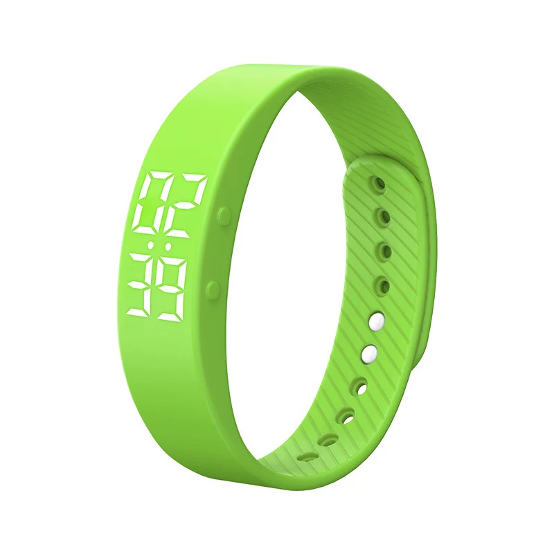 T5S Non-Bluetooth Fitness Tracker Watch Pedometer Digital Step Counter Calorie Counter Distance Activity Tracker Alarm LED Fitness Watch IP65 Water Resistance