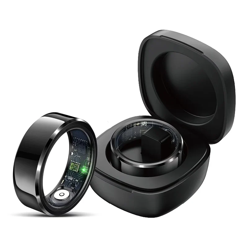 R99 Smart Ring for Men Women Health Rings Heart Rate Sleep Monitor Step Counter Pedometer Sports Ring Fashion Fitness Tracker Ring with Charging Case