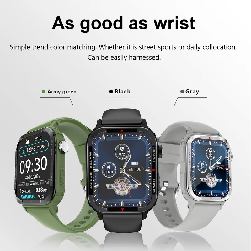G96 Fitness Tracker for Android iOS Waterproof Activity Tracker Big Touch Screen Exercise Sport Smart Watch for Women Men