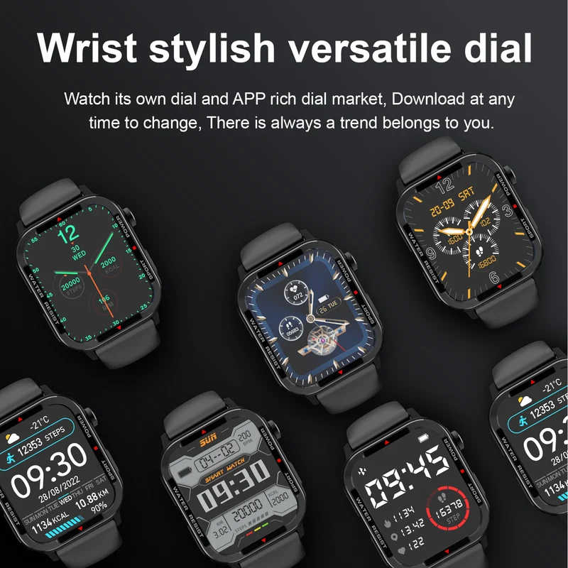 G96 Fitness Tracker for Android iOS Waterproof Activity Tracker Big Touch Screen Exercise Sport Smart Watch for Women Men