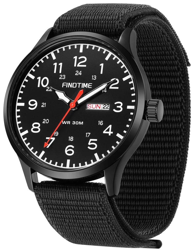 Findtime 3001A Men's Watch Military Analogue Watches Waterproof Sport Wristwatch Luminous Tactical Watches Nylon Strap