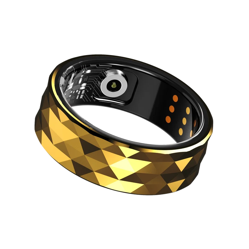 R12 Smart Rings for Men Women Fitness Ring Heart Rate Monitor Sleep Tracker Health Ring Pedometer Calories Step Counter IP68 Waterproof Fitness Tracker