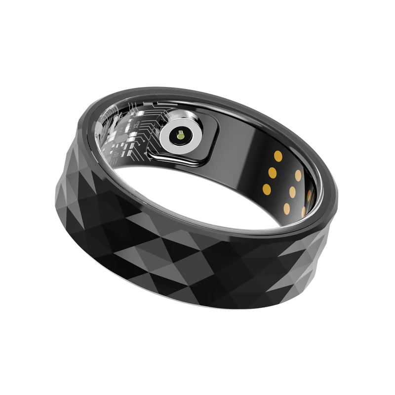 R12 Smart Rings for Men Women Fitness Ring Heart Rate Monitor Sleep Tracker Health Ring Pedometer Calories Step Counter IP68 Waterproof Fitness Tracker