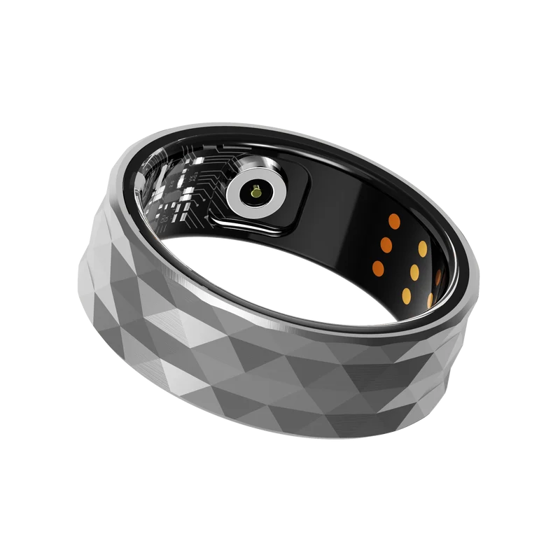 R12 Smart Rings for Men Women Fitness Ring Heart Rate Monitor Sleep Tracker Health Ring Pedometer Calories Step Counter IP68 Waterproof Fitness Tracker