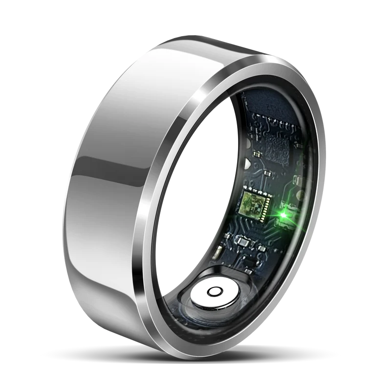 R6 Smart Ring Heart Rate Monitor Blood Pressure Ring Sleep Tracker Health Ring Pedometer Step Counter Calories Waterproof Fitness Rings for Women Men