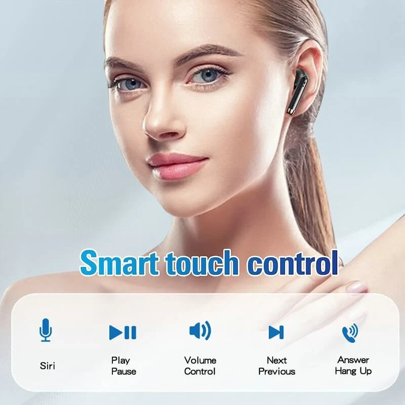 True Wireless Earbuds Purple Bluetooth 5.3 with Microphone for Working Out