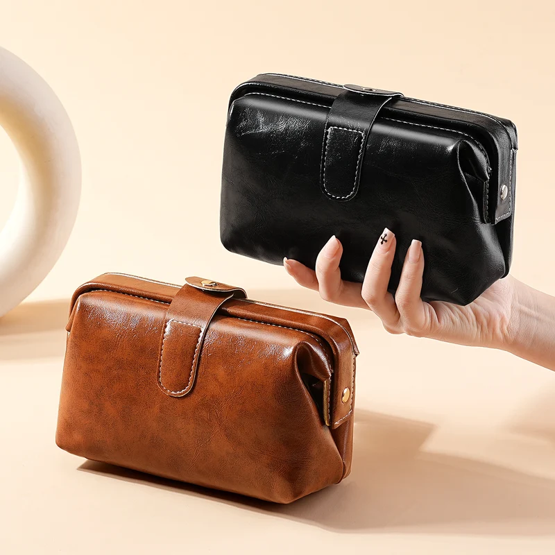 Vintage Leder Kosmetikbox