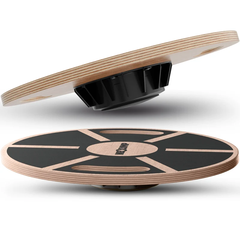 Balance-Pad aus Echtholz - mit Griffen