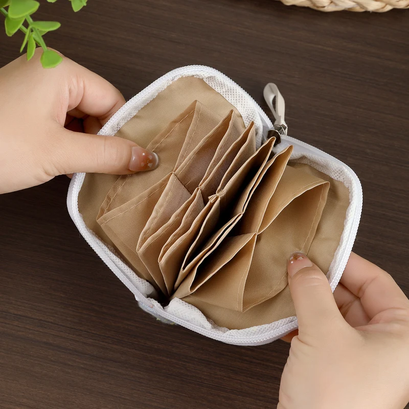 Strukturierter Reißverschluss Kosmetik Organizer