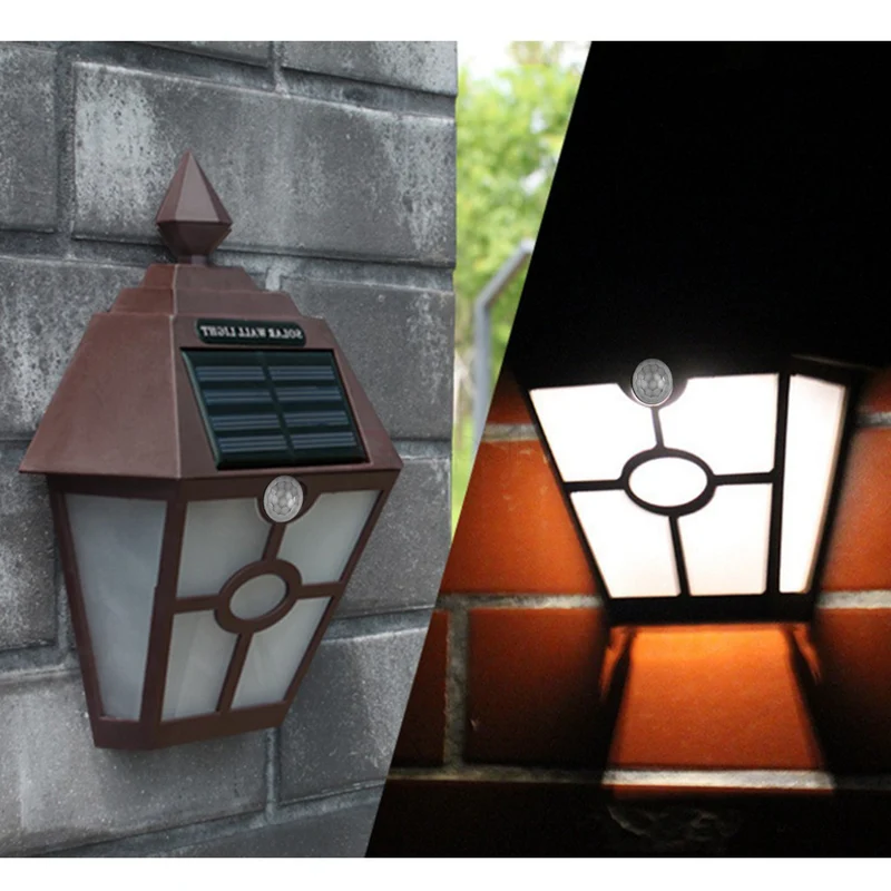 Solarbetriebene Bewegungsmelder-Sicherheitswandlampe