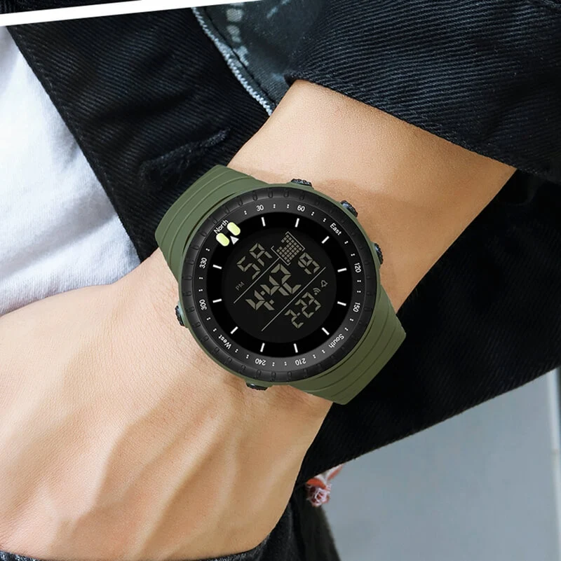 Findtime Mens Digital Watch Waterproof Sports Military Watch Tactical Watches LED Backlight Alarm Stopwatch