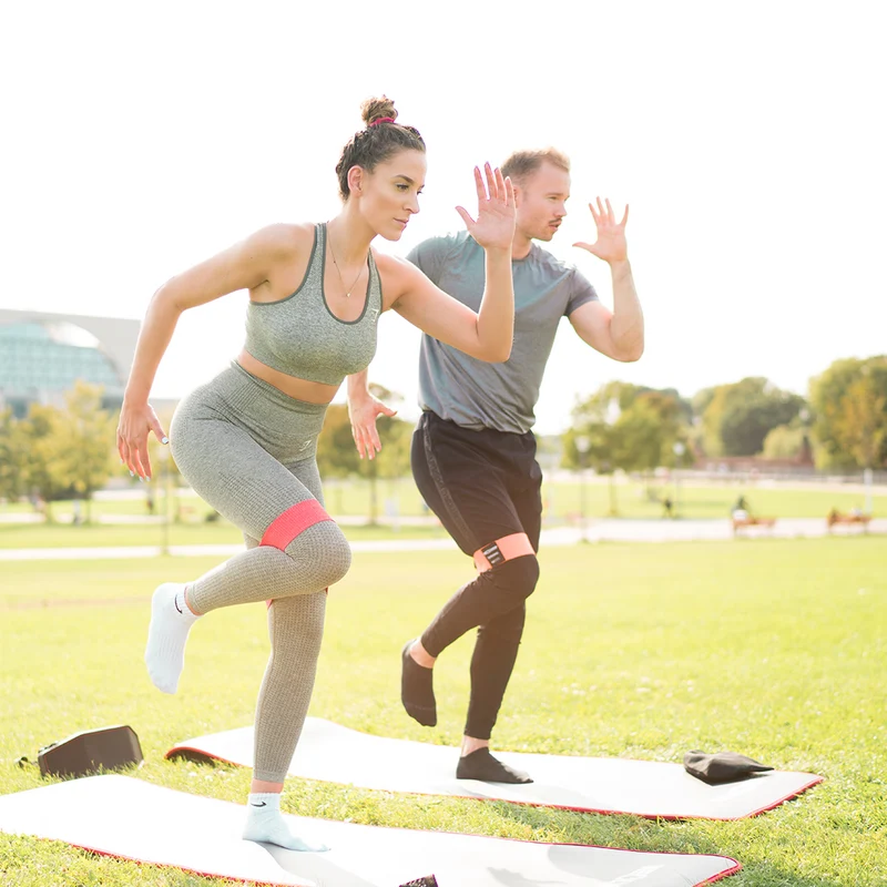 Fitnessbänder kurz aus Stoff - Minibänder