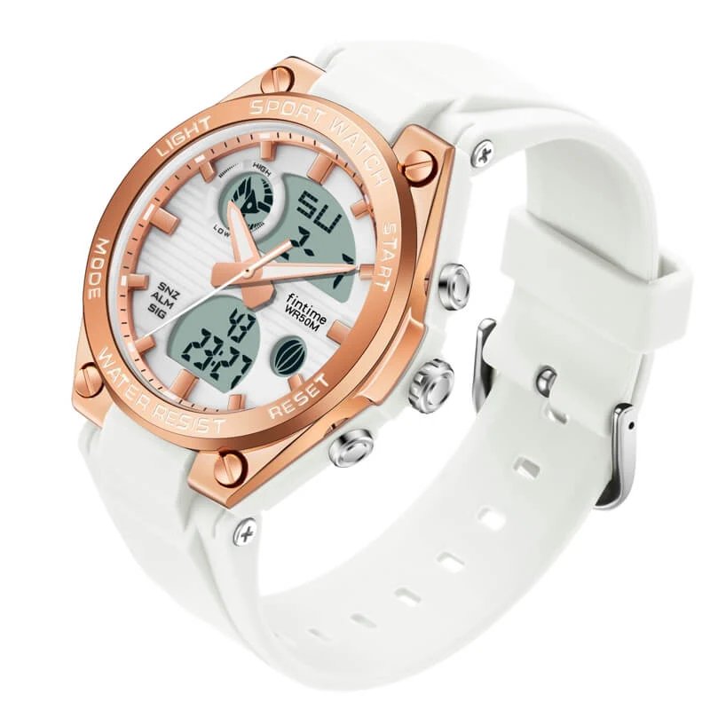 Findtime Digital Watch for Women Military Tactical Sport Waterproof Analog Watches LED Backlight Alarm Stopwatch