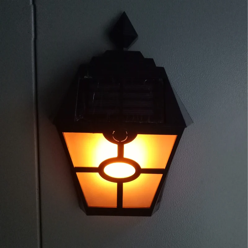 Dekorative Solar-LED-Wandlaterne