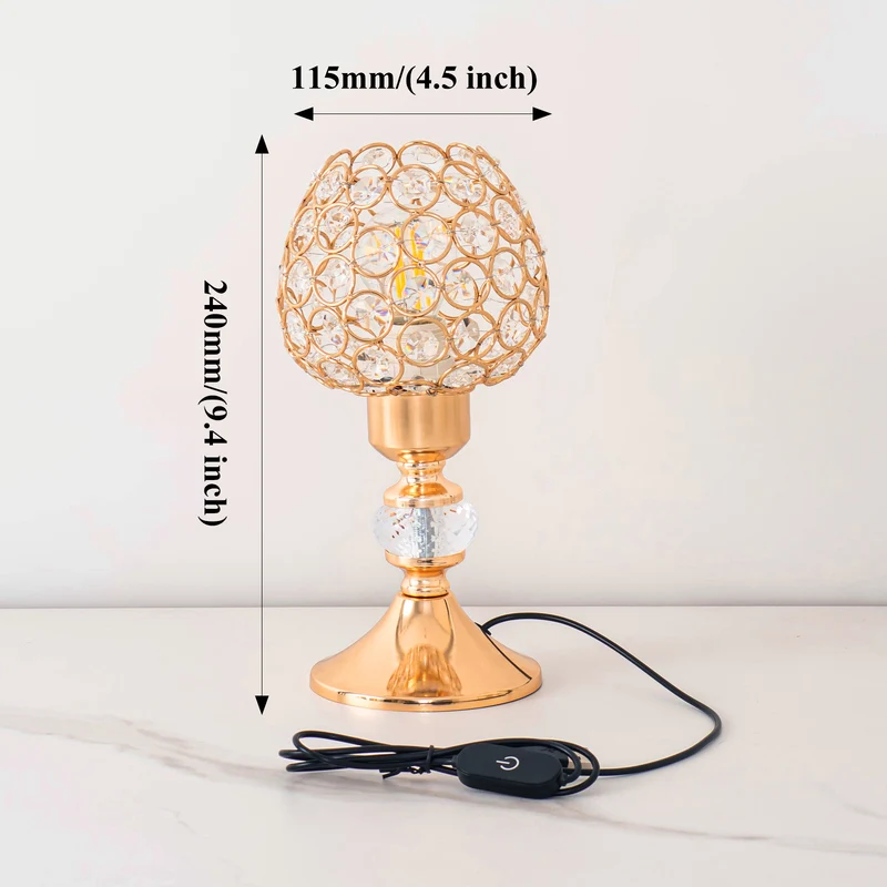 Elegante Kristall Tischlampe