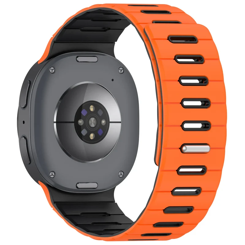 Samsung Galaxy Watch 9 - 40mm Magnetisches Silikonband (Orange/Schwarz)