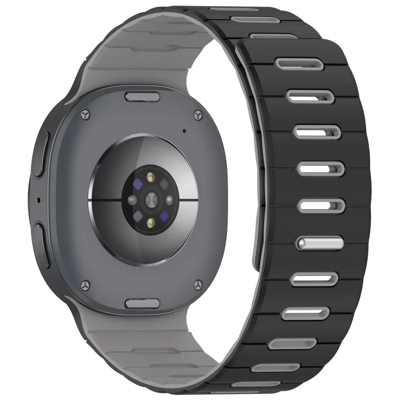 Samsung Galaxy Watch 8 Classic Magnetisches Silikonband (Schwarz/Grau)