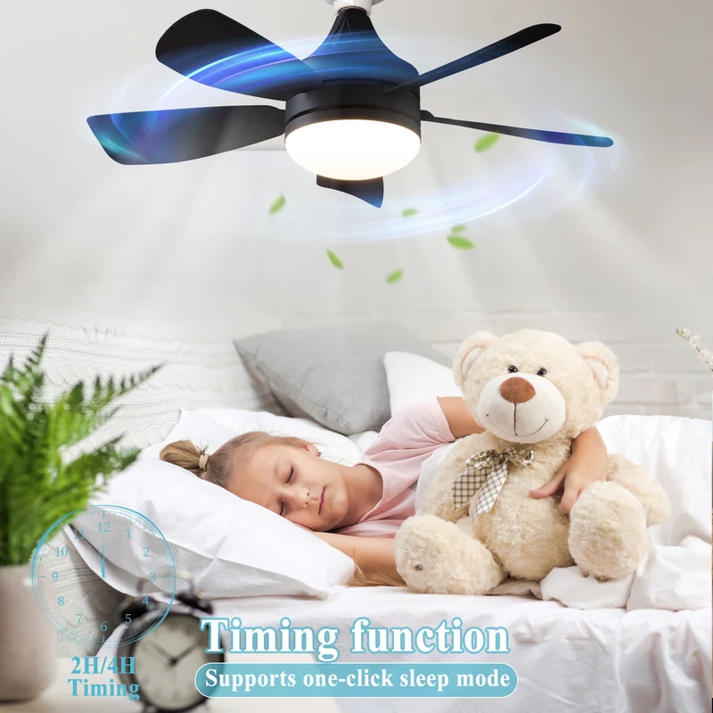 Modern Funkferngesteuerter Deckenventilator mit integrierter LED-Beleuchtung