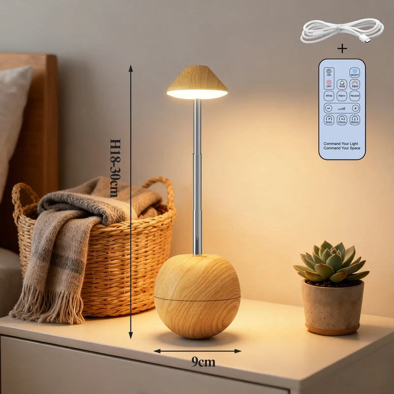 Verstellbare LED-Schreibtischlampe mit Fernbedienung