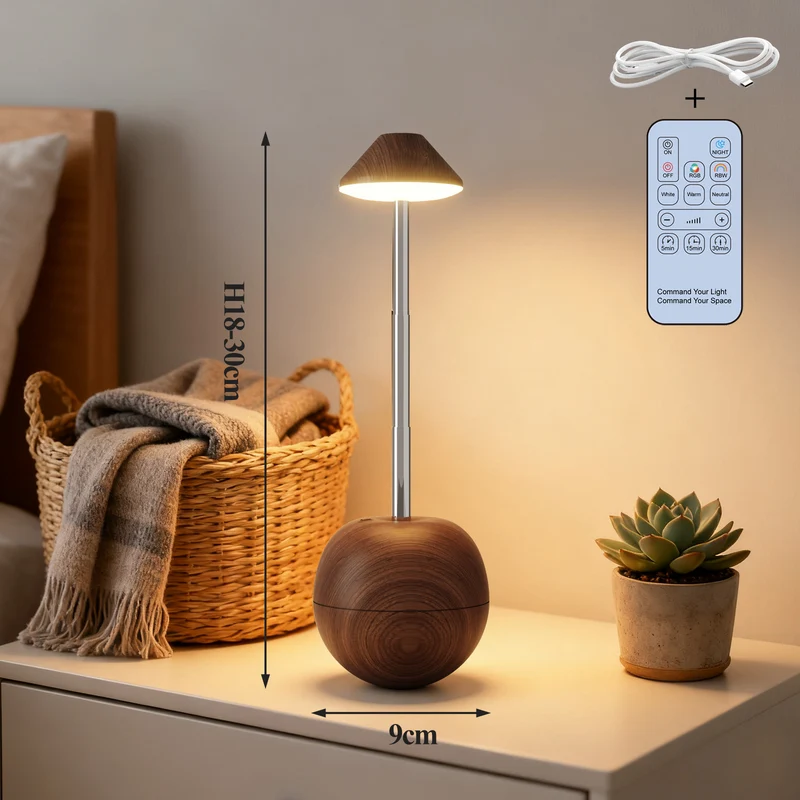 Verstellbare LED-Schreibtischlampe mit Fernbedienung