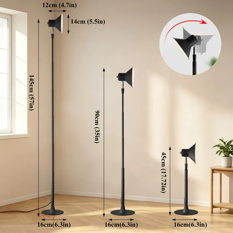 Höhenverstellbare LED-Stehlampe