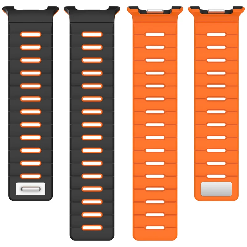 Samsung Galaxy Watch 8 - 40mm Magnetisches Silikonband (Schwarz/Orange)