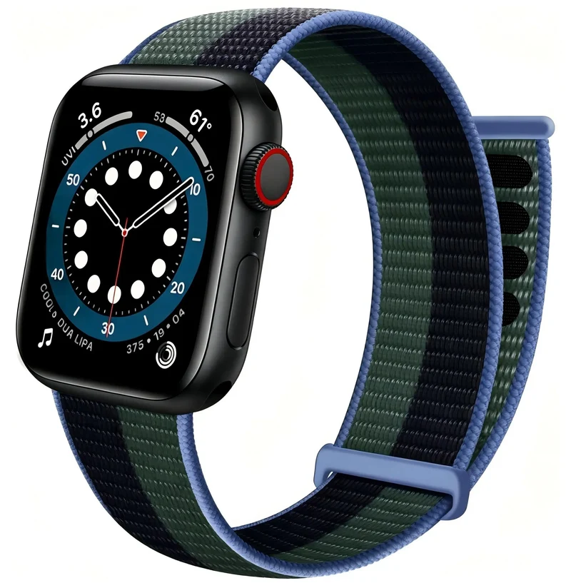 Apple Watch Nylon Loop Armband (Eukalyptus)
