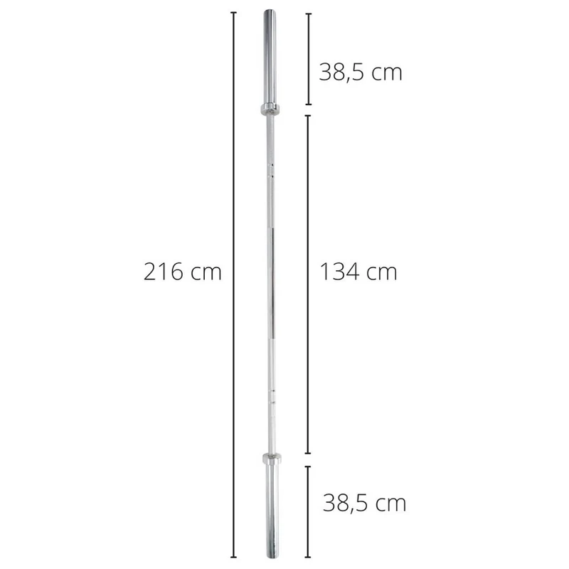 FUEL Fitness Olympia Langhantelstange 216cm bis 340kg inkl. Schnellverschlüsse