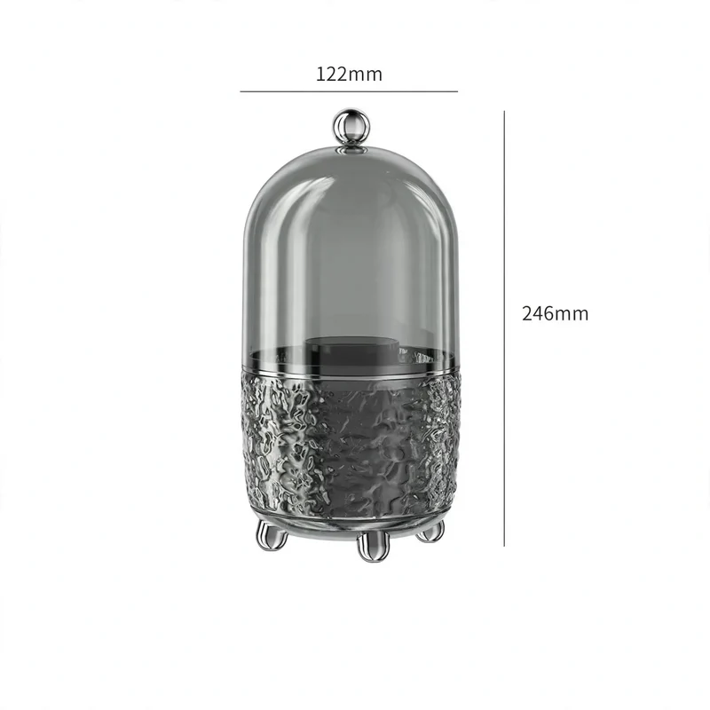 Drehbarer Kosmetik-Organizer mit Staubschutz, 8 L