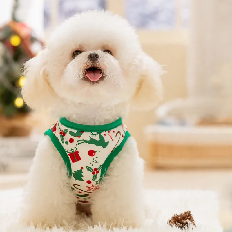 Wärmeweste für kleine Hunde mit Schneemann-Design