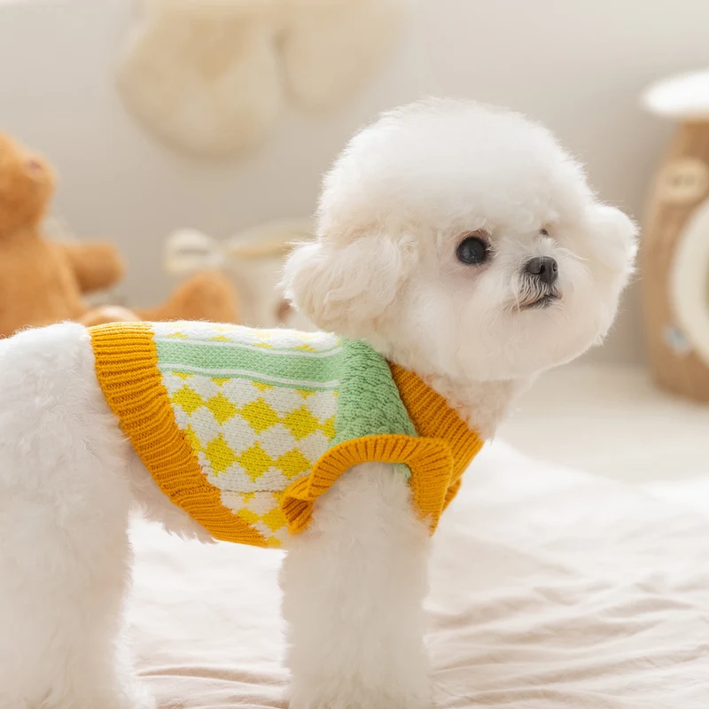 Strickpullover für Hunde und Katzen, Ananas-Muster