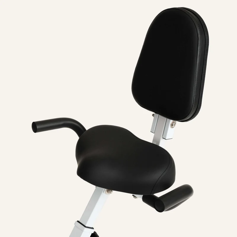 Klappbarer Heimtrainer | S-Bike für leichten Einstieg | mit Rückenlehne | 8 manuelle Widerstandsstufen | App-kompatibel