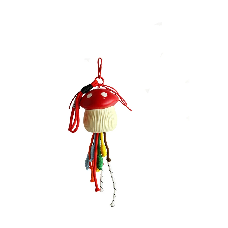 Pilz-Anhänger mit Quaste und Karabiner