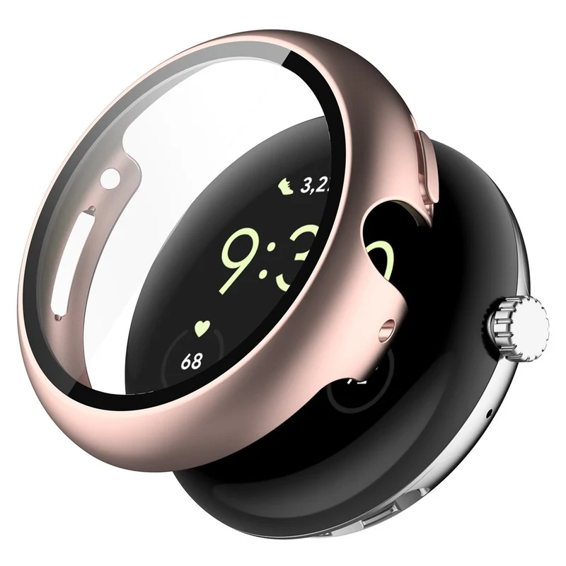 Stilvoll Google Pixel Watch 4 41mm Glas und Silikon Hülle