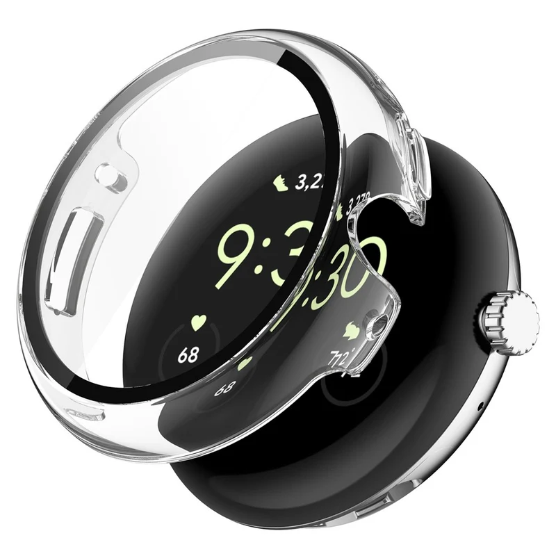 Stilvoll Google Pixel Watch 4 41mm Glas und Silikon Hülle