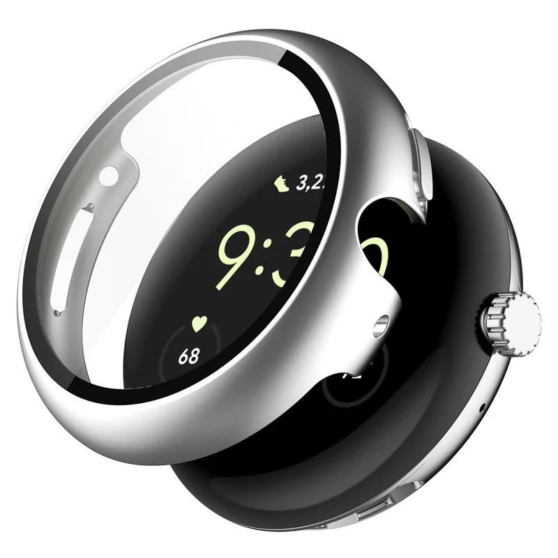 Stilvoll Google Pixel Watch 4 41mm Glas und Silikon Hülle