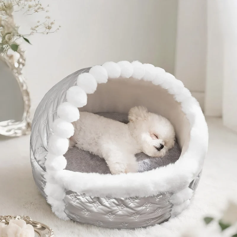Halboffenes Wärmebett für Hunde und Katzen