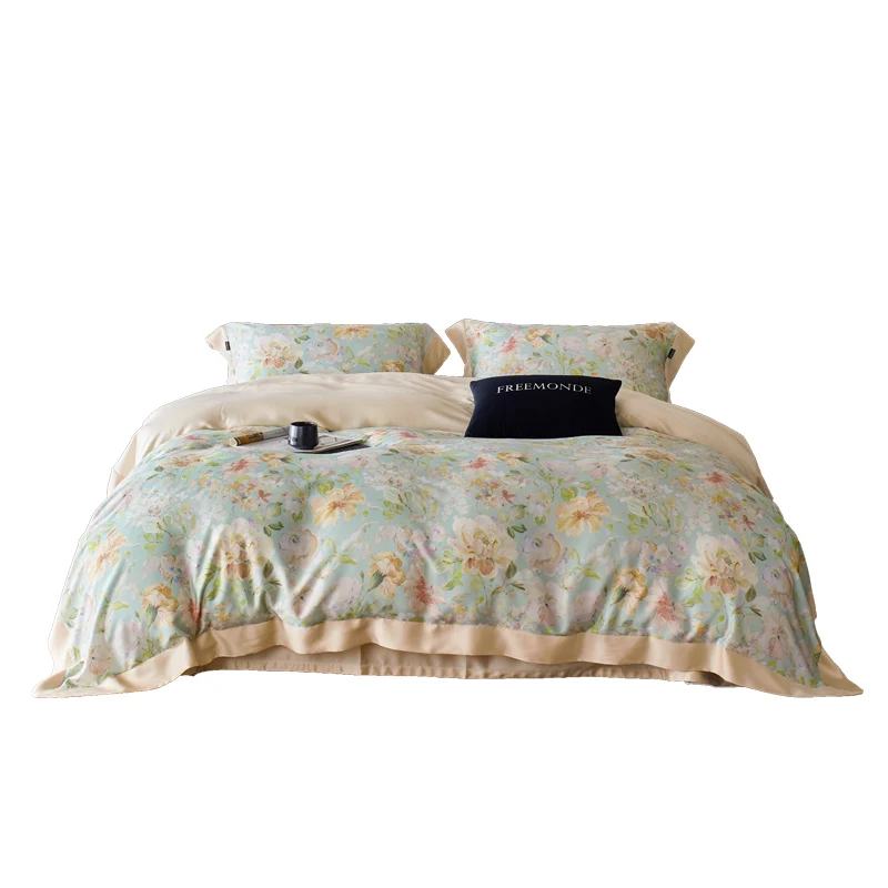 Bettwäsche-Set aus Lyocell mit Blumenmuster