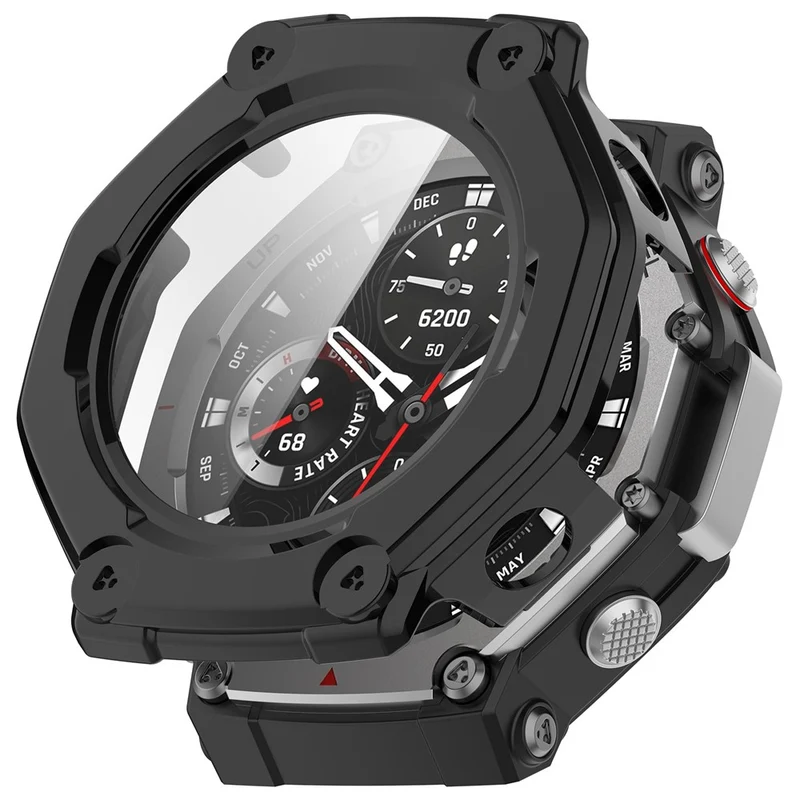Supersauber Amazfit T-Rex 3 Glas und Silikon Hülle