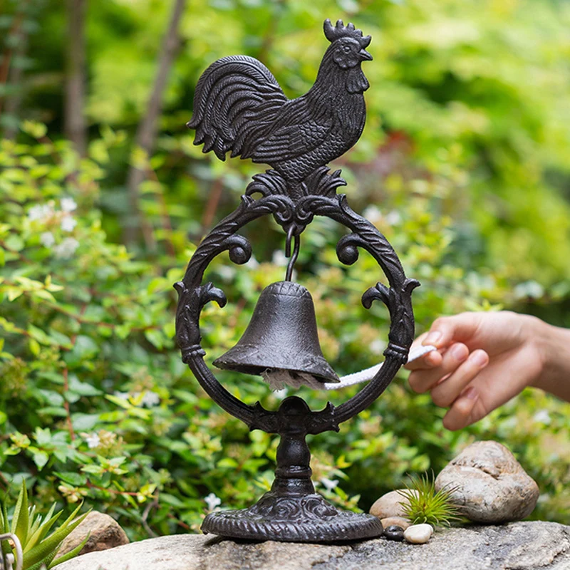 Gusseisen-Tischglocke, Hahn-Design