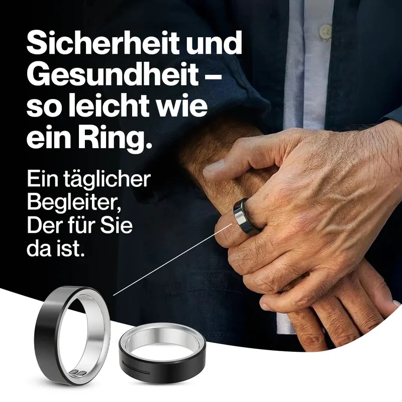 Kardena CARE Life 3 – Gesundheitsring mit SOS-Funktion, Schlafanalyse & Vitalmessung