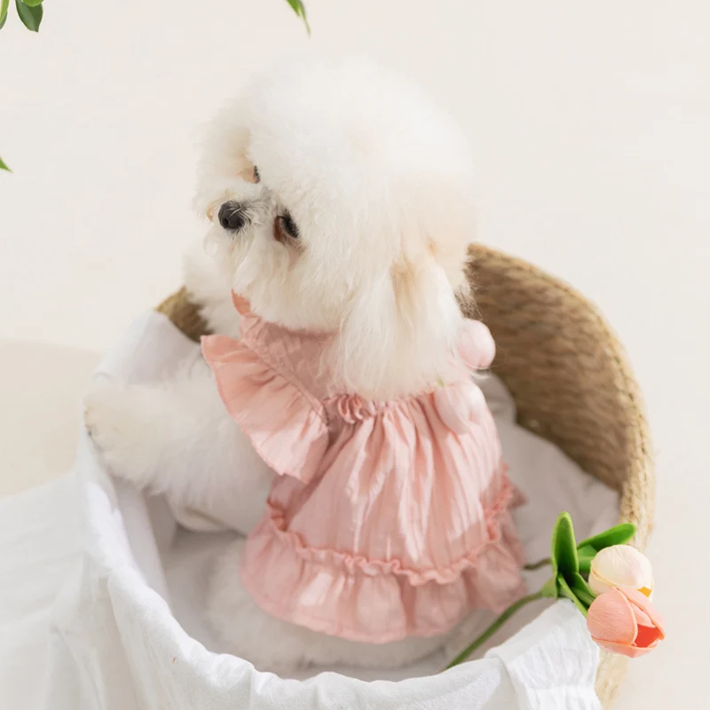 Zweibeiner-Kleid für Haustiere, Plissee-Design
