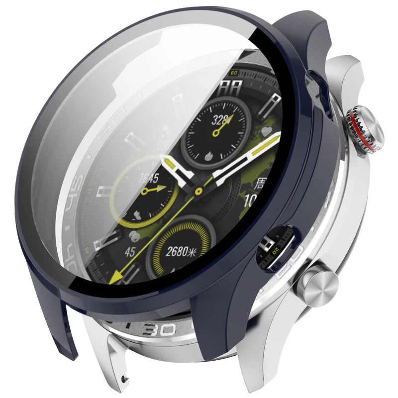 Auffallend Stilvoll Honor Watch 5 Pro Glas und Silikon Hülle