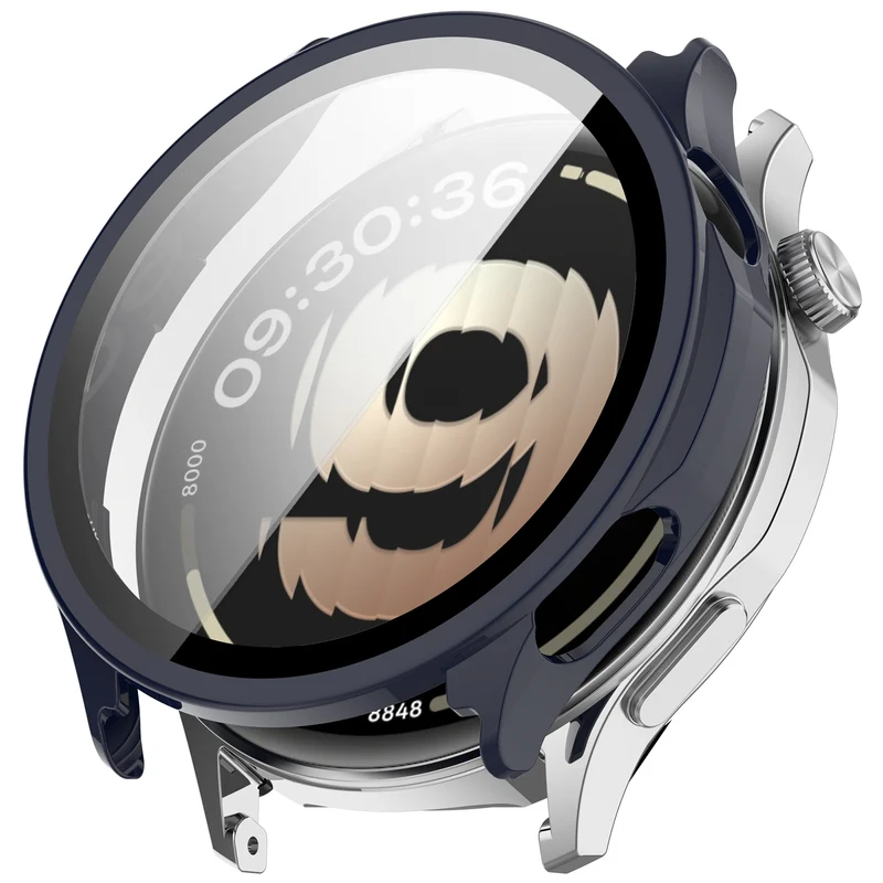Absolut Modisch Oppo Watch S Glas und Silikon Hülle