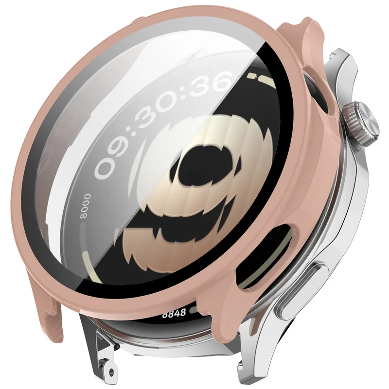 Absolut Modisch Oppo Watch S Glas und Silikon Hülle